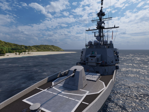 Arleigh Burke-class destroyer 3D Modell
