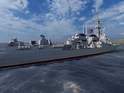 Arleigh Burke-class destroyer 3D Modell