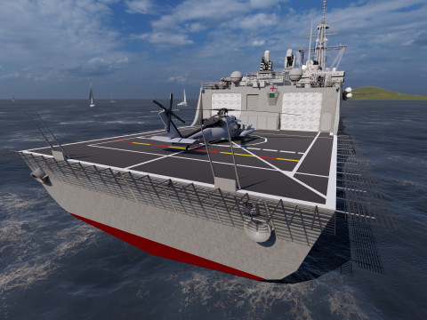 Arleigh Burke-class destroyer 3D Modell
