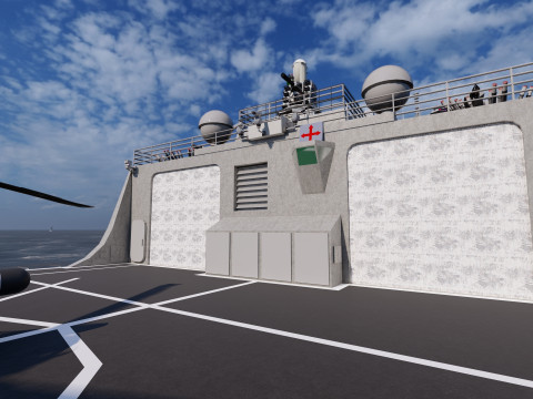 Arleigh Burke-class destroyer 3D Modell