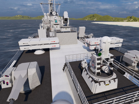 Arleigh Burke-class destroyer 3D Modell