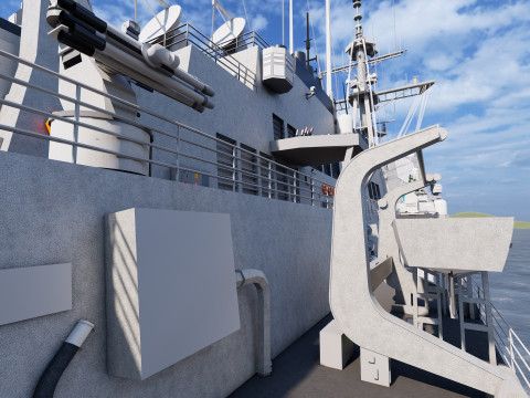 Arleigh Burke-class destroyer 3D Modell