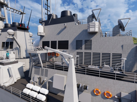 Arleigh Burke-class destroyer 3D Modell