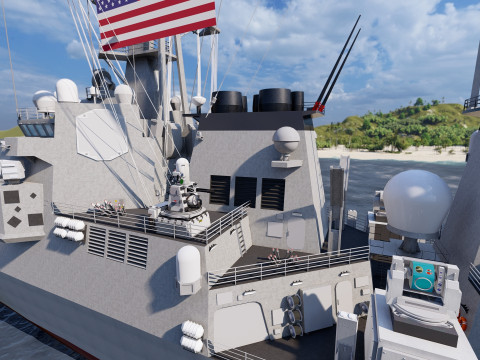 Arleigh Burke-class destroyer 3D Modell