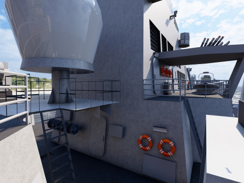 Arleigh Burke-class destroyer 3D Modell