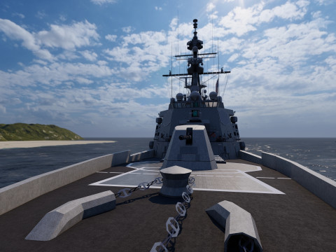 Arleigh Burke-class destroyer 3D Modell
