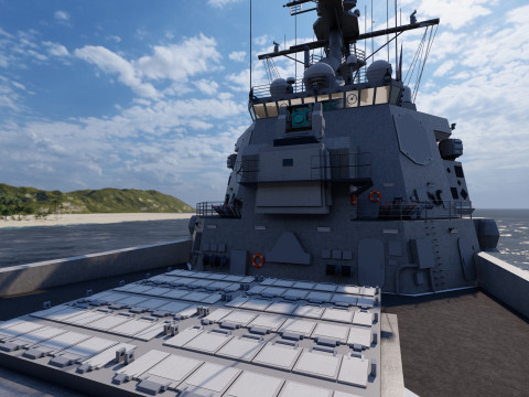 Arleigh Burke-class destroyer 3D Modell