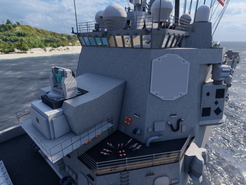 Arleigh Burke-class destroyer 3D Modell