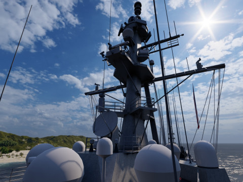Arleigh Burke-class destroyer 3D Modell
