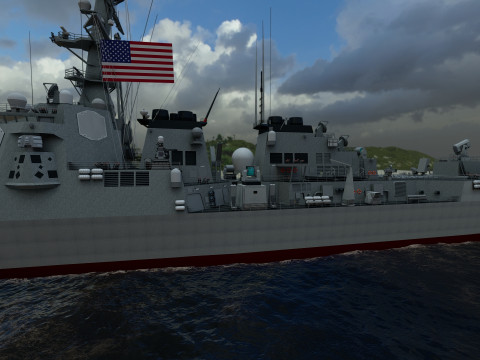 Arleigh Burke-class destroyer 3D Modell