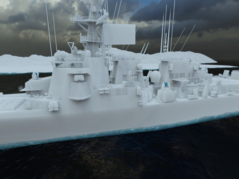 Arleigh Burke-class destroyer 3D Modell