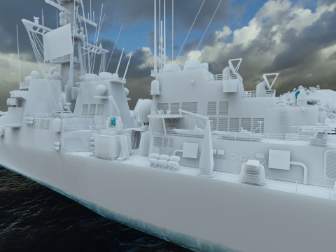 Arleigh Burke-class destroyer 3D Modell