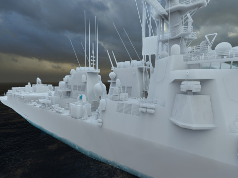 Arleigh Burke-class destroyer 3D Modell