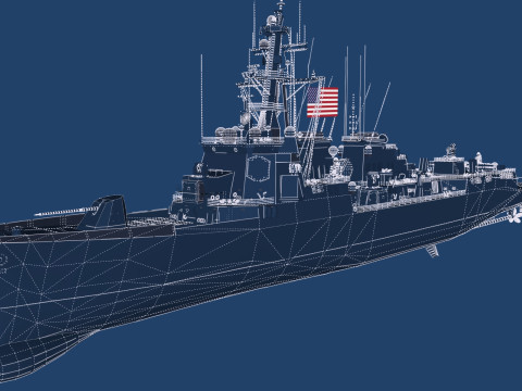 Arleigh Burke-class destroyer 3D Modell