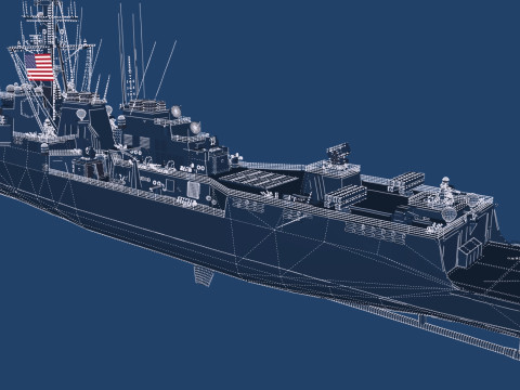 Arleigh Burke-class destroyer 3D Modell