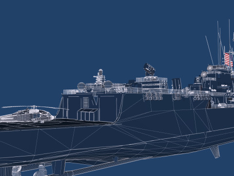 Arleigh Burke-class destroyer 3D Modell