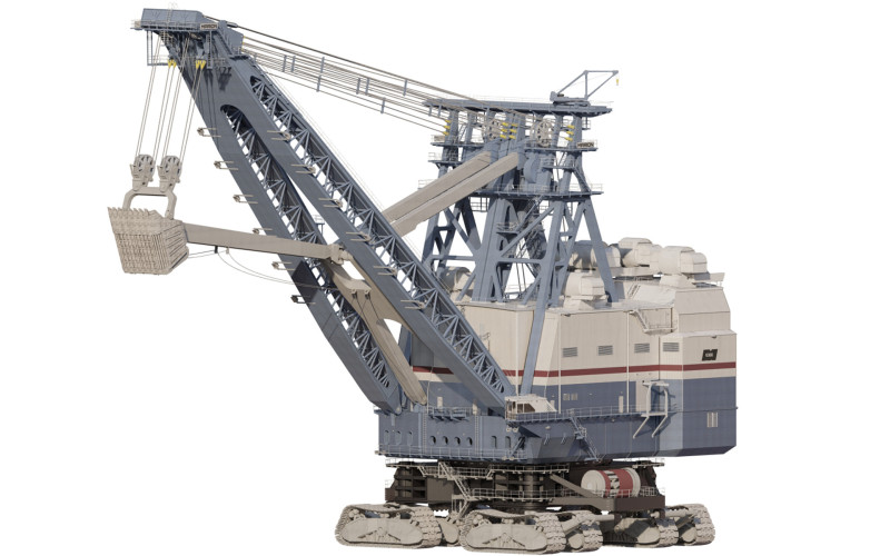 Marion 6360 Electric power shovel 3D Model .c4d .max .obj .3ds .fbx .stl .blend