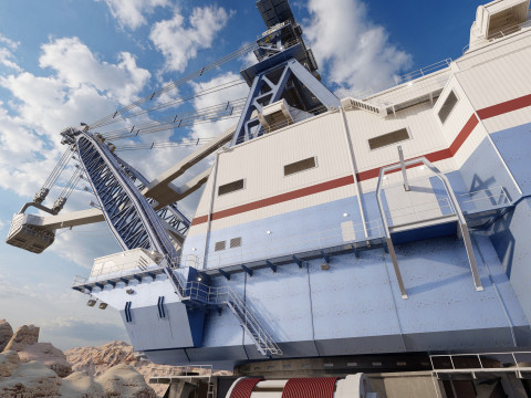 Marion 6360 Electric power shovel 3D Model