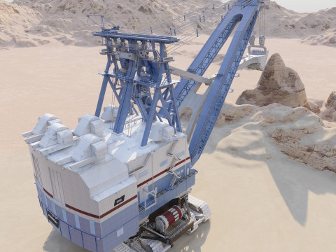 Marion 6360 Electric power shovel 3D Model