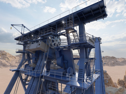 Marion 6360 Electric power shovel 3D Model