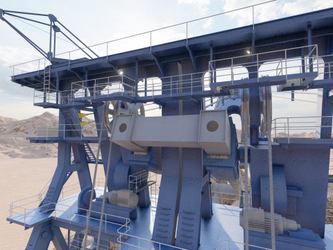 Marion 6360 Electric power shovel 3D Model