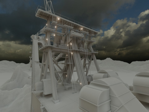 Marion 6360 Electric power shovel 3D Model