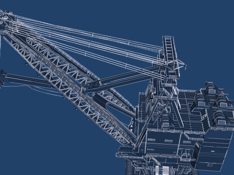 Marion 6360 Electric power shovel 3D Model