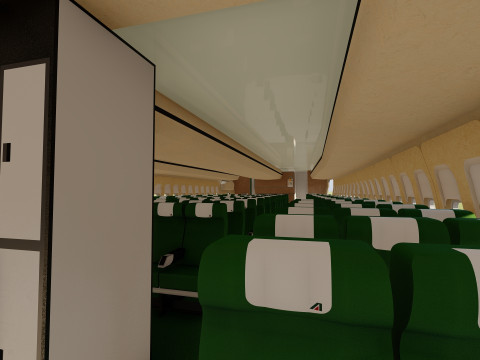 ALITALIA 1970-1972 Boeing 747-143 with interior Model 3D