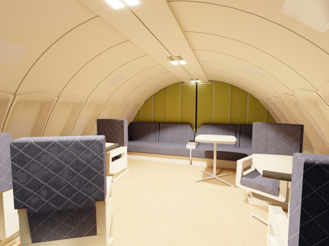 ALITALIA 1970-1972 Boeing 747-143 with interior Model 3D