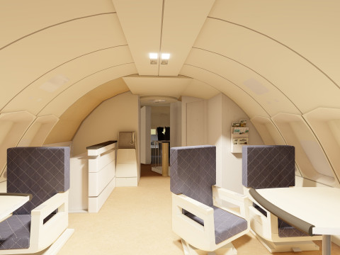 ALITALIA 1970-1972 Boeing 747-143 with interior Model 3D