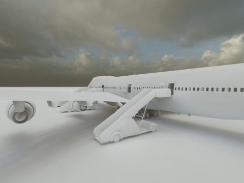 ALITALIA 1970-1972 Boeing 747-143 with interior Model 3D