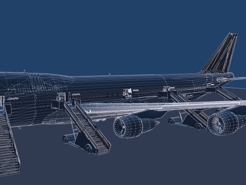 ALITALIA 1970-1972 Boeing 747-143 with interior Model 3D