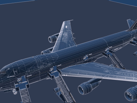 ALITALIA 1970-1972 Boeing 747-143 with interior Model 3D
