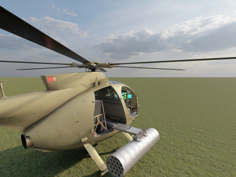 Boeing MH-6M Little Bird 3D Model