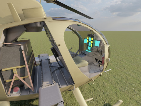 Boeing MH-6M Little Bird 3D Model