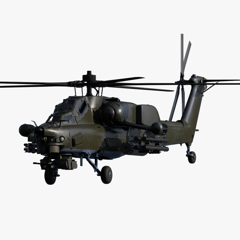 Attack Helicopter MI-28 Havoc 3D Model .c4d .max .obj .3ds .fbx .stl .blend 