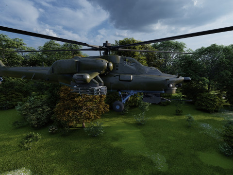 Attack Helicopter MI-28 Havoc 3D Model