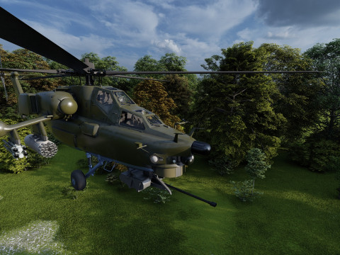 Attack Helicopter MI-28 Havoc 3D Model