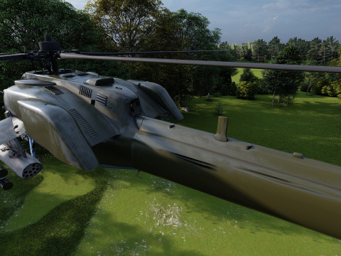 Attack Helicopter MI-28 Havoc 3D Model