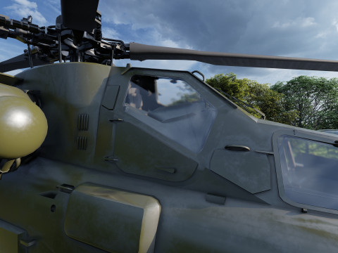 Attack Helicopter MI-28 Havoc 3D Model