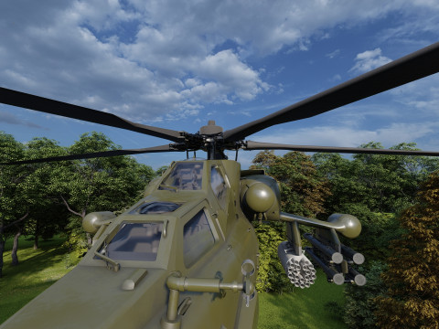 Attack Helicopter MI-28 Havoc 3D Model
