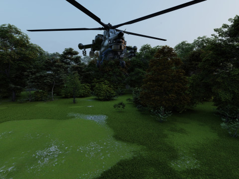 Attack Helicopter MI-28 Havoc 3D Model