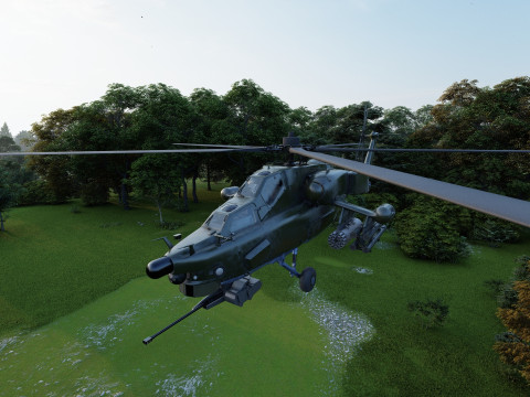 Attack Helicopter MI-28 Havoc 3D Model
