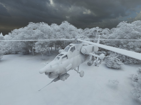 Attack Helicopter MI-28 Havoc 3D Model