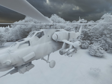 Attack Helicopter MI-28 Havoc 3D Model