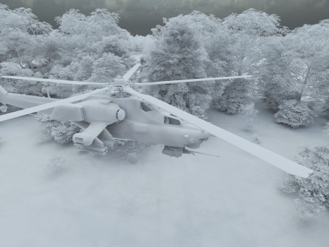 Attack Helicopter MI-28 Havoc 3D Model