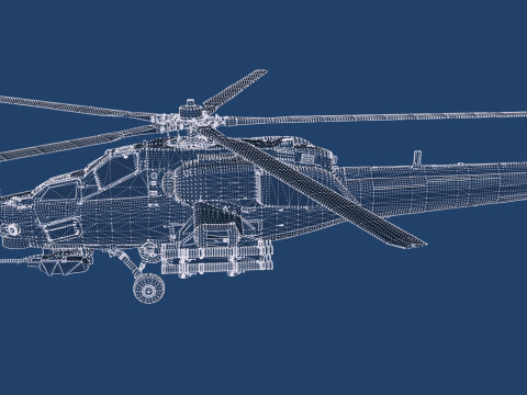 Attack Helicopter MI-28 Havoc 3D Model