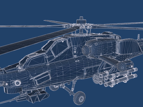 Attack Helicopter MI-28 Havoc 3D Model