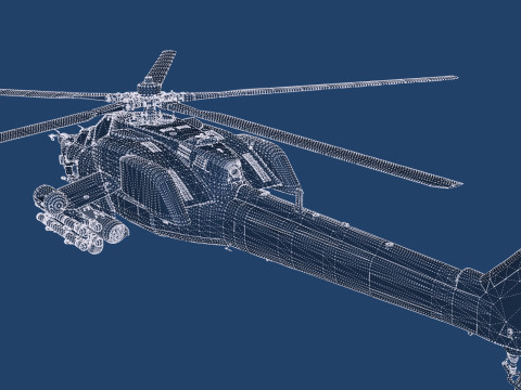 Attack Helicopter MI-28 Havoc 3D Model