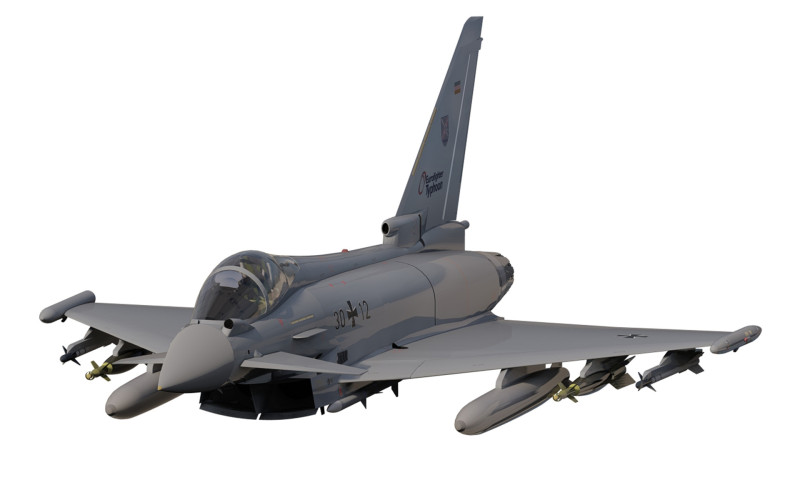Eurofighter Typhoon Modèle 3D .c4d .max .obj .3ds .fbx .stl .blend